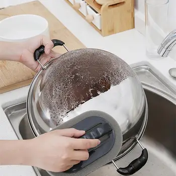 Nano Abrazivă Burete Frecare Bucătărie Magic Decontaminare Perie De Curățare Castron De Spalat Oala Cu Maner Șlefuire Ruginit Decalcifiere Freca