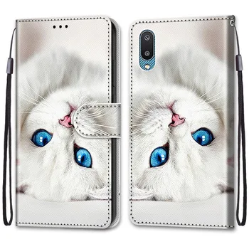 Animale drăguț din Piele de Caz Pentru Samsung Galaxy A02 A12 A02s A32 A52 A72 A42 5G Coque Stativ Magnetic Flip Cover Portofel