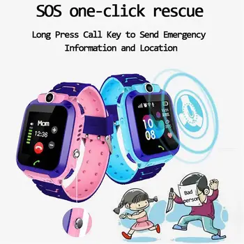 Q12 Copii Ceas Inteligent SOS de Telefon Ceas Smartwatch Pentru Copii Cu Cartela Sim Foto rezistent la apa IP67 Copii Cadouri Pentru IOS Android Z5S