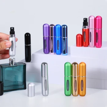 5 ml Parfum cu Atomizor Portabil Recipient Lichid Pentru produse Cosmetice Mini din Aluminiu Spray Alcochol Sticlă Goală de unică folosință Pentru Călătorie