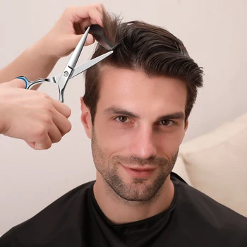 Părul De Tăiere Foarfece Profesionale Foarfece De Păr 6.5 Inch Acasă Salon Frizerie Coafură Foarfece Foarfece Cu Detasabila Cu Degetul