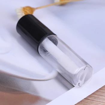 10BUC Gol Transparent PE Buze Luciu de Tuburi de Plastic Balsam de Buze Tub de Ruj Mini Eșantion Cosmetice Recipient Cu Capac