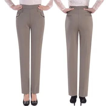 De mari dimensiuni Noi de Primavara Toamna Femei Pantaloni Slim Elastici cu Talie Înaltă Direct Pantaloni Stretch Femei Pantaloni Pantaloni P170