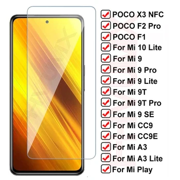 11D Sticlă de Protecție Pentru Xiaomi Poco X3 NFC F1 F2 Pro Temperat Ecran Protector Pentru Mi Lite 10 Mi9 9 SE 9T CC9 CC9E A3 Lite Film