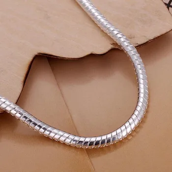 Noua Moda Bijuterii de Culoare Argintie 4MM Moale Bratara Unisex Om Femeile Cadou Creativ Șarpe Schelet Forma Brățară Accesorii