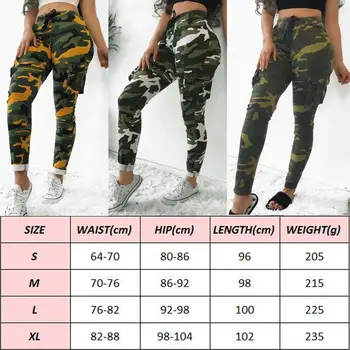 Femei Casual Ladies Camo Pantaloni Lungi De Marfă Armată Jogger De Moda Militare De Luptă Camuflaj Sport Harem Pantaloni Noi
