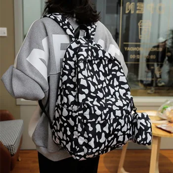 2 BUC Moda Nylon Backpack Femei Model Zebra Daypack Geanta de Laptop Travel geantă de Umăr Mare Capacitate în aer liber Elev Sac de Școală