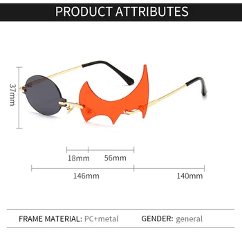 Noul Unic fără ramă de ochelari de Soare Femei Bărbați Neregulate Aur UV400 Ochelari de Soare Moda Personalizate Nuante de Lux Ochelari în aer liber 2021