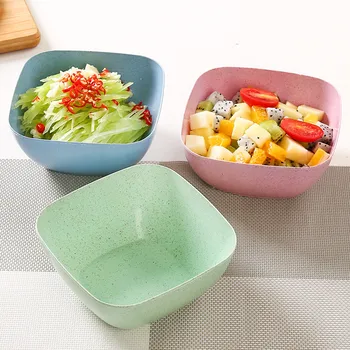 3pcs/set Castron Salata Material Plastic de Formă Pătrată Tablewere Kithen Instrumente Placa Gustări fel de Mâncare Eco-friendly