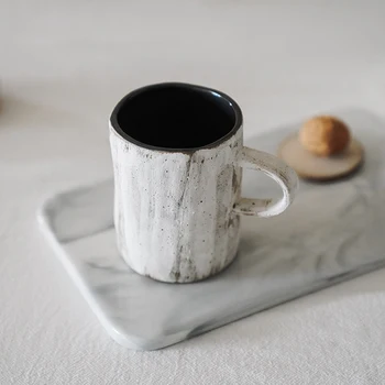 Vintage Ceașcă de Cafea cu Lapte Alb Ceramică Roșie Europeană Ceai, Cești de Cafea Set cu Mâner Simplu Xicara Porcelana Acasă Recipient JJ60BD