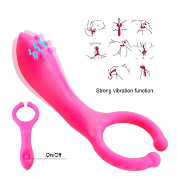 Erotic Silicon pentru Penis Vibrator Vibrator Inel Jucării pentru Om să Stimulator Anal intarzia Ejacularea Prematură Jucarii Sexuale pentru Gay