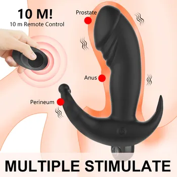 Erotic Control de la Distanță G Spot Dildo Vibrator Adulti Jucarii Sexuale pentru Femei Stimulator Clitoridian Anal Plug Dop de Fund Intimă pentru Bărbați