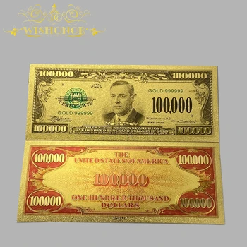 7pcs/set Frumos America de Bancnote 500 1000 5000 100000 De 1 Milion de 1 Miliard de Aur a Bancnotelor în Placat cu Aur de 24k Pentru Colectie