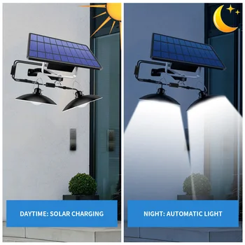 BORUiT 30W Solare Pandantiv Lampă de Exterior/Interior, 3M Cablu Solar Powered Agățat Vărsat Lumini cu Control de la Distanță pentru Magazie Curte Gradina