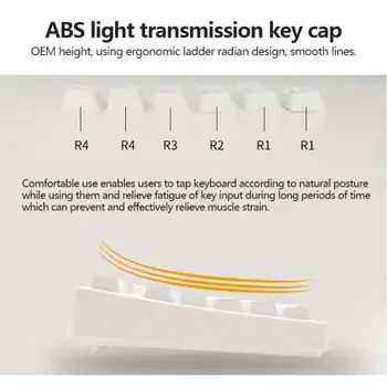 Tastatură mecanică Speciale Keycap 104-Cheie ABS Culoare DIY Injecție Dublă de Transmisie a Luminii Tastatura Capac Durabil Rezistent la Uzura