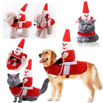Haine De Câine Pisică Animale De Companie Furnizează O Hacking Tinuta De Transformare Moș Crăciun Haine Câini Amuzant Costume De Crăciun