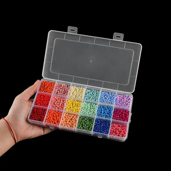 3mm Farmecul Margele de Sticlă Șirag de mărgele de Semințe Box Set Margele Rotunde Pentru DIY Brățară Colier de Luare de Bijuterii Accesorii 18 Culori 9000pcs
