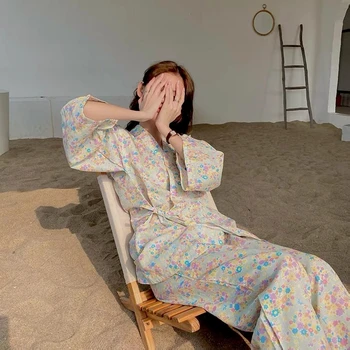 Kimono Pentru Femei Sakura Cameră Purta Japoneze Kawaii Pijama 2 Piese Seturi De Pijamale De Epocă Florale Pijama Harajuku Pijamale, Haine De Casă