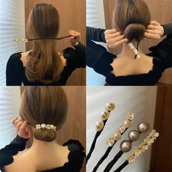 1buc Epocă Shell Pearl Hairpin Coc Coafura Par Stick Femei Elegante Elastice de Păr Floare de Păr Filtru de Instrumente Accesorii de Par