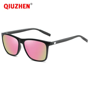Unisex Casual Pătrat ochelari de Soare Polarizat Aluminiu Temple Mens stil de Viață Ochelari de Soare pentru Femei de Moda Polarizat ochelari de soare 2377
