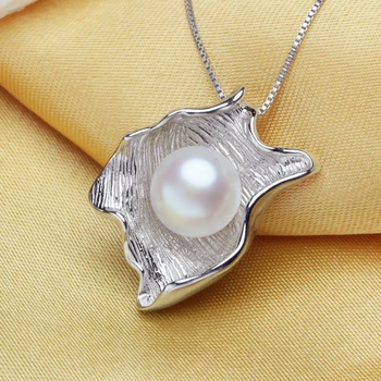 FENASY Argint 925 Nou Pandantiv Floare Boem Naturale Coliere de Perle Pentru Femei Bijuterii Perla