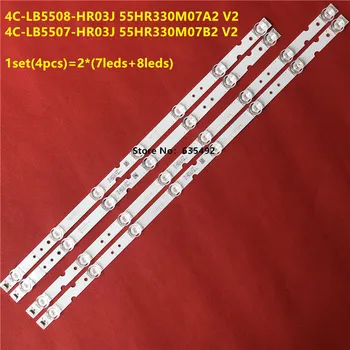 5set=20buc Iluminare LED strip Pentru TCL 55P65US 55U3800C 55P65 55D6 55F6 55L2 4C-LB5508-HR03J PF02J 55HR330M07B2 55HR330M08A2 V2