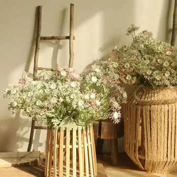 Ai Ea mici crizantema sălbatic plante Artificiale DIY rattan coroană de flori de craciun decor de birou Acasă moale decor