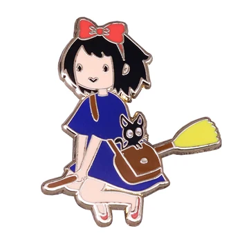 Kiki Serviciu de Livrare de Email Pin kawaii Jiji Cat Brosa Ghibli Anime Film Insigna
