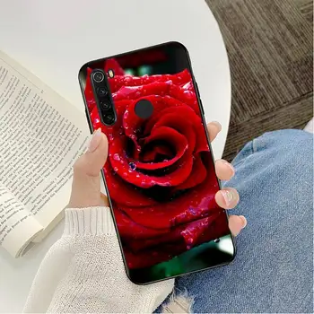 Trandafiri Rosii luminoase Flori de Telefon Caz Pentru Redmi notă 8Pro 8T 9 Redmi notă 6pro 7 7A 6 6A 8 5plus nota 9 pro caz DIY Personalizate Caz