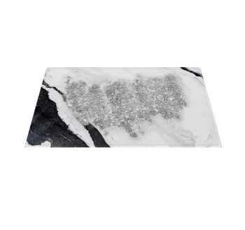 LB Alb Negru model de Marmură de Argint de Stele Perdele de Duș Baie Cortina Impermeabil Tesatura de Poliester pentru Cada de baie Decor Acasă