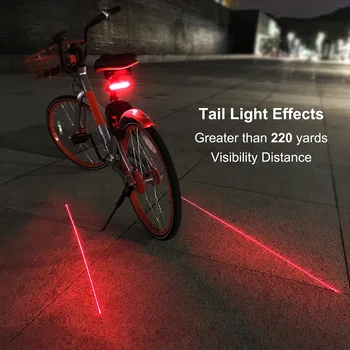 Rezistent la apa 85 Lumen Biciclete Coada Lumina USB Reîncărcabilă lumina bicicleta Ciclism Rândul său, la Distanță led Biciclete Lumina din Spate cu laser Semnal