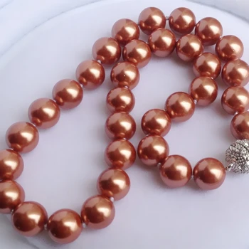Boemia stil de 15 culori shell simulate-perla 10mm rotund margele la modă lanț cravată colier pentru femei bijuterii 18inch MY4531