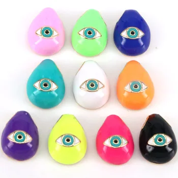 10buc Multicolor Email Ochi de Metal Farmece Pandantive Pentru a Face Bijuterii DIY Brățară Colier Șirag de mărgele de Accesorii