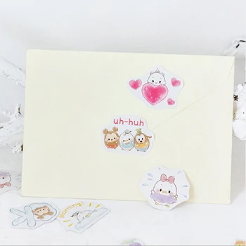 45pcs/cutie Kawaii desene animate Ou mini hârtie autocolant decor DIY jurnal scrapbooking sigiliu autocolant