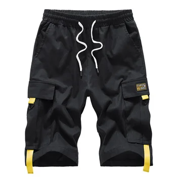 Pantaloni scurți de Mari Dimensiuni 2021 Vara Streetwear de sex Masculin Bermude Cargo Buzunare Laterale Plus Dimensiune 7XL 8XL 9XL Genunchi Lungime Bărbați pantaloni Scurți din Bumbac