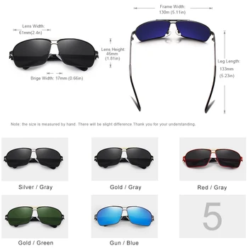 GXP Nou Cadru de Aliaj HD Polarizat ochelari de Soare Barbati Driver Oglindă UV400 ochelari de Soare de sex Masculin de Pescuit de sex Feminin de Ochelari Pentru Barbati