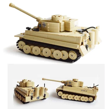 995PCS WW2 German King Tiger Tank Blocuri Militare, Soldații Armatei Kit Arma de Învățământ DIY Cărămizi Jucarii Pentru Copii