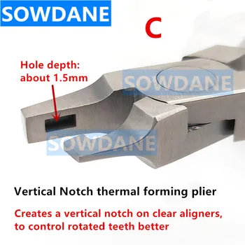 3 buc Dentare Ortodontice Invisable Bretele Cleste Suport Aligner Termică, Formând un Clește de Dentist Orto Instrument Instrument