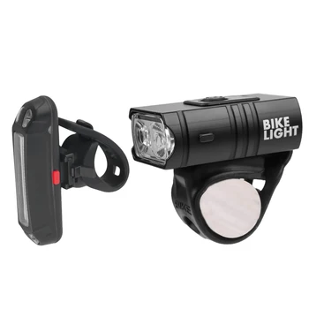 T6 Led-uri Fiets Licht USB Reîncărcabilă LED Biciclete Lumina Set de Biciclete T6 Lumină Față COB Stopul Spate de Siguranță Lampa de Avertizare