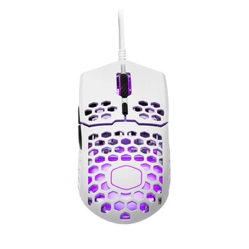 Cooler Master Mouse de Gaming Cu o greutate 60G MM711 Fagure de miere Shell Ultraweave Cablu și RGB Accente,Pixart PMW 3389 16000 DPI
