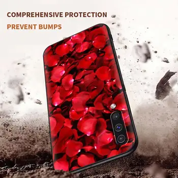 De lux Red Rose Caz pentru Samsung A50 A51 A70 A71 A21s Telefon Cover Pentru Galaxy A10 A20e A30 A40 A20s A10s Moale Coque