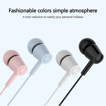 3.5 MM In-ear cu Fir Căști Cu Microfon Căști setul cu Cască Pentru Telefon inteligent Calculatorul universal pentru Căști izolate Fonic Solid de culoare moda