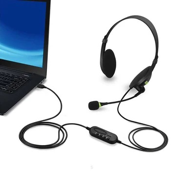 Set de Căști USB Birou Call Center Cască Pe Ureche Calculator PC Casti cu Microfon cu Ușurință transport Ușoare Căști Parte