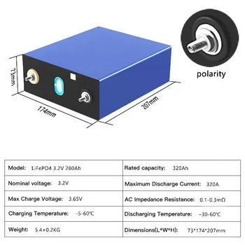 LiitoKala 3.2 V 310ah 320Ah lifepo4 baterie DIY 12V acumulator pentru masina Electrica RV sistem de stocare a Energiei Solare