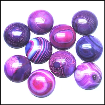 10buc natura violet agatee piatra cabochons forma rotunda dimensiune 20mm liber semi pietre prețioase de calitate frumos
