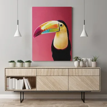 Tablouri Canvas Wall opera de Arta Toucan Decor Acasă Pasăre Poster HD Printuri Modular Animale Imagini de Epocă Living-Cadru Nr.