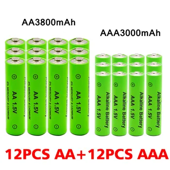 AA + AAA Reîncărcabile AA 1.5 V 3800mAh / 1.5 V AAA 3000mah Baterie Alcalină Lanterna Jucării Ceas MP3 Player Înlocui Ni-Mh Baterie