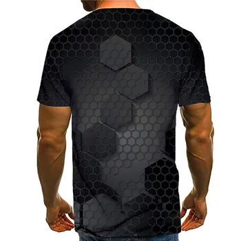 Vara Populare 3D Modelare Geometrică Tricou Caracter Creativ Bărbați T-shirt Casual Sport Tricoul Haios tricou amuzant tricouri
