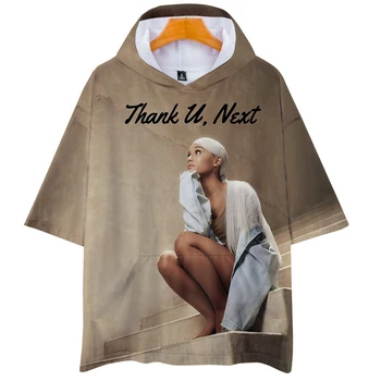 3D Ariana Grande fata Hoodie tricouri Femei Casual de vara Harajuku hanorace Ariana Grande Maneca Scurta, Haine de streetwear topuri