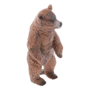 Realist În Picioare De Urs Brun Animal Sălbatic Figura Model De Figurina Jucarie Pentru Copii